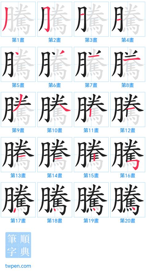 騰的意思|騰 的字義、部首、筆畫、相關詞